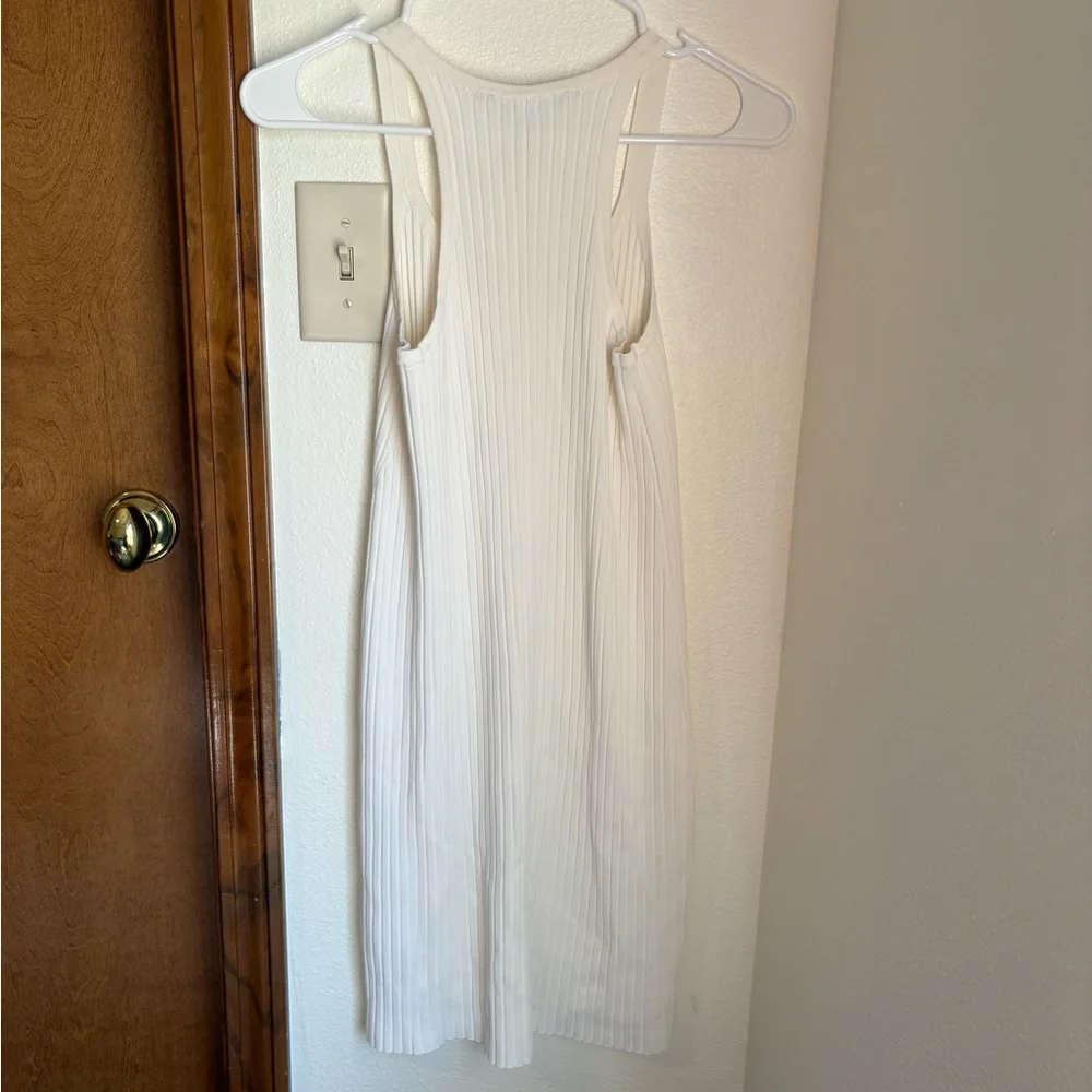 BCBGMaxAzria White Ribbed Bodycon Dress - Picture 5 of 7